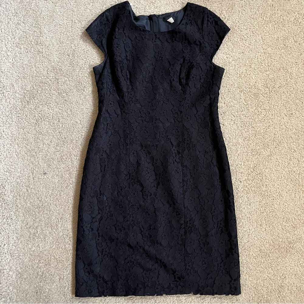 J. Crew Black Lace Dress